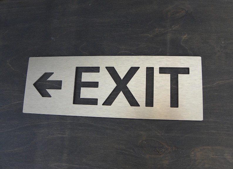 EXIT Directional Sign . Large Exit Signage . Hotel EXITS Rectangular ...