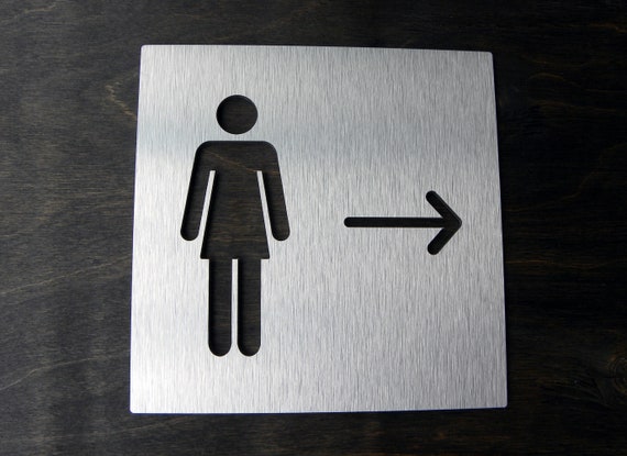 Targhette Porta WC per Uomini e Donne, WC Segno Targa Toilette Bagno 1 Paio Porta Targhetta Cartello Toilette Adesivi Segnaletica Simbolo Uomo e Donna Targhette Bagno