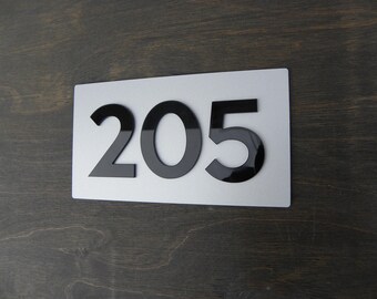 Cartelli per ingresso principale, targhe per numeri civici di condominio, cartelli grigio metallizzato per porte di appartamenti, targhe personalizzate per appartamenti