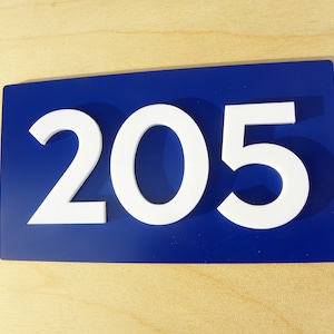 Front Door Number Signs. Blue Plates for Doors. Apartment Plate Numbers ...