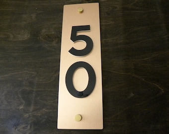 Vertical Custom Address Sign. Address Metal Signs. Indoor / Outdoor Custom House Numbers. Aluminun Office Address Sign.