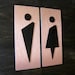 Bathroom Male Female Modern Door Signs. Men Woman Bathrooms Sign ...