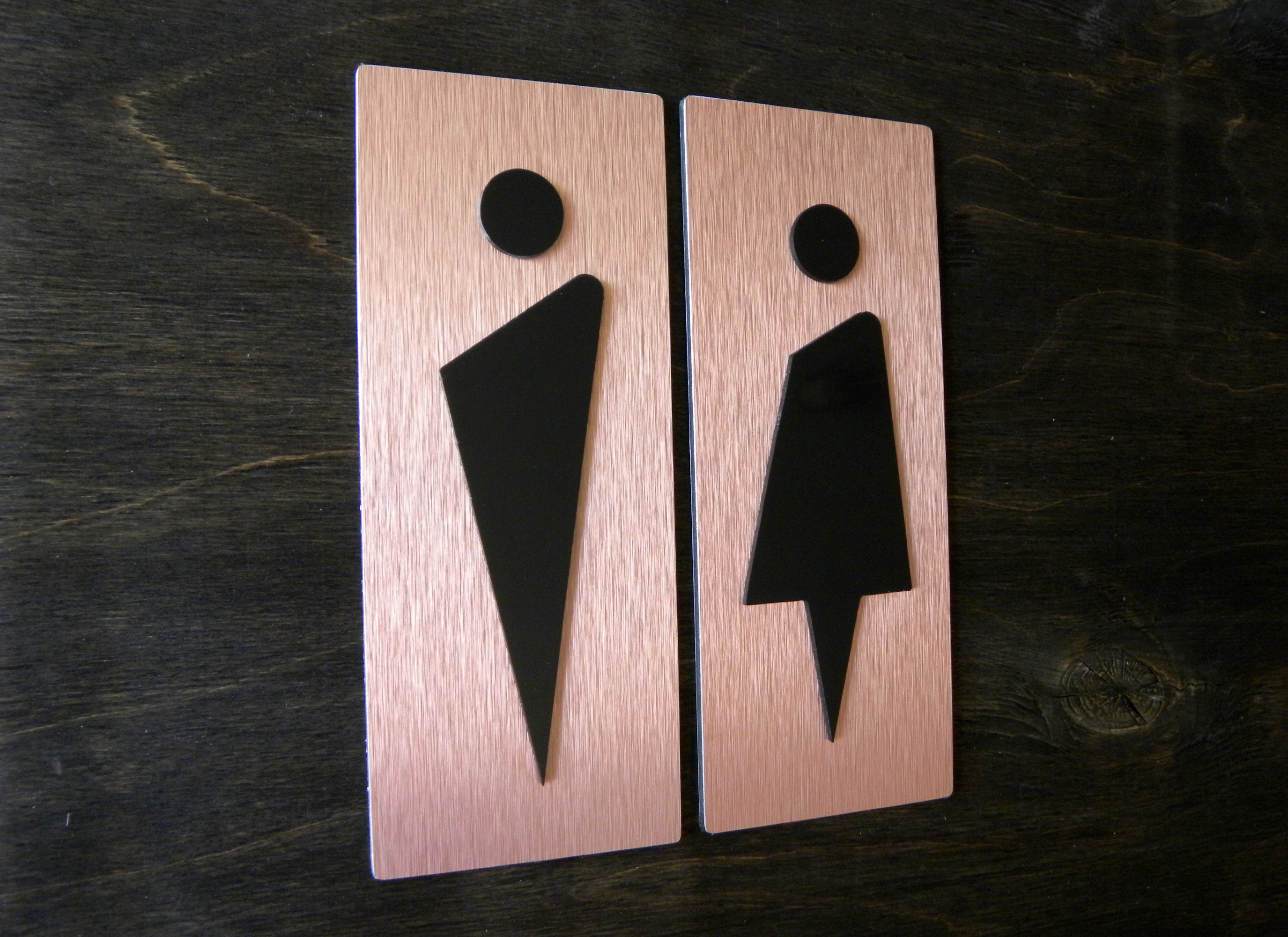 Bathroom Male Female Modern Door Signs. Men Woman Bathrooms - Etsy