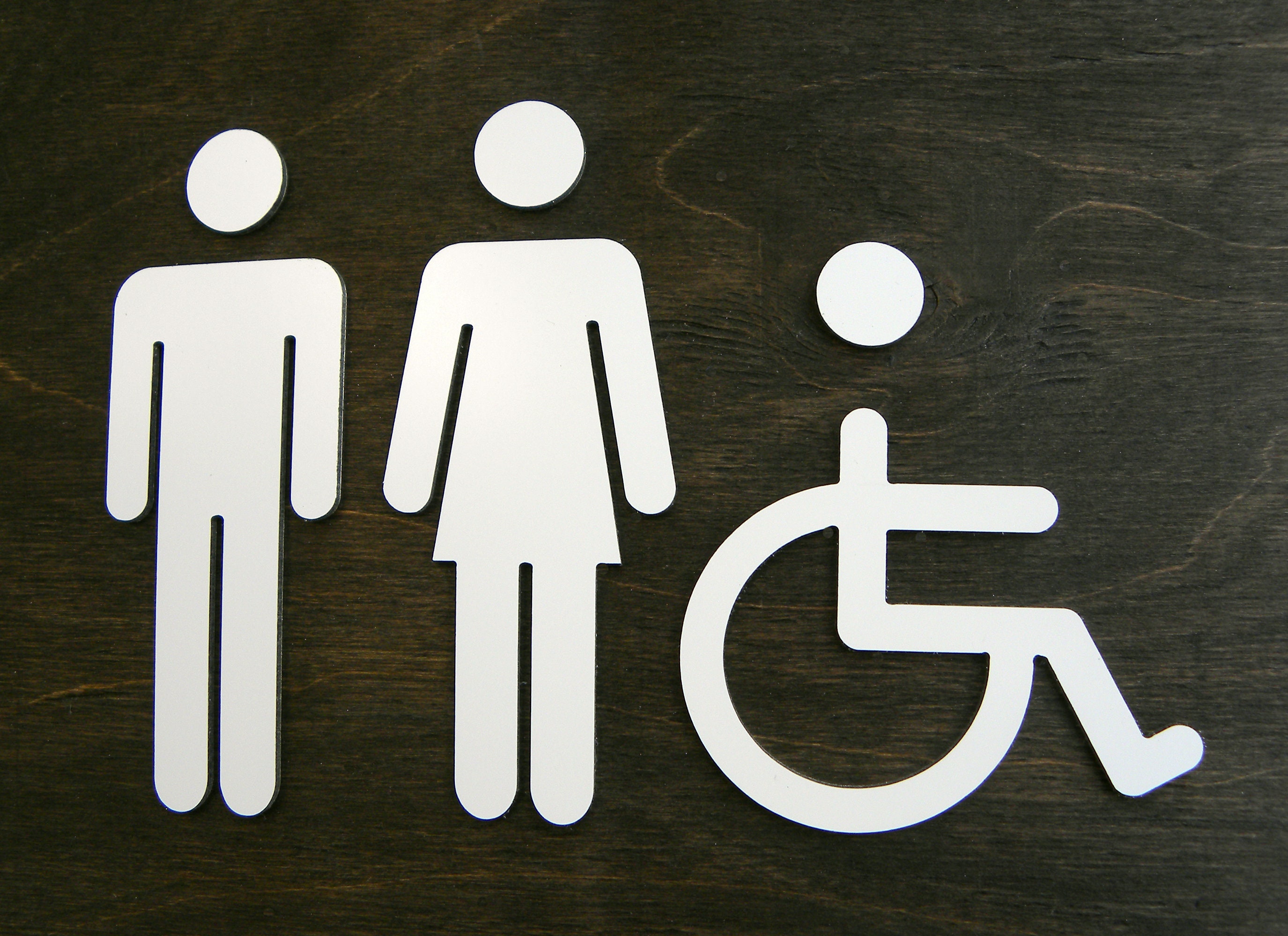 Cartelli Bagno Uomo E Donna Stile Retro - Adesivi Per Porte Con Design Elegante Per Uffici, Ristoranti, Negozi