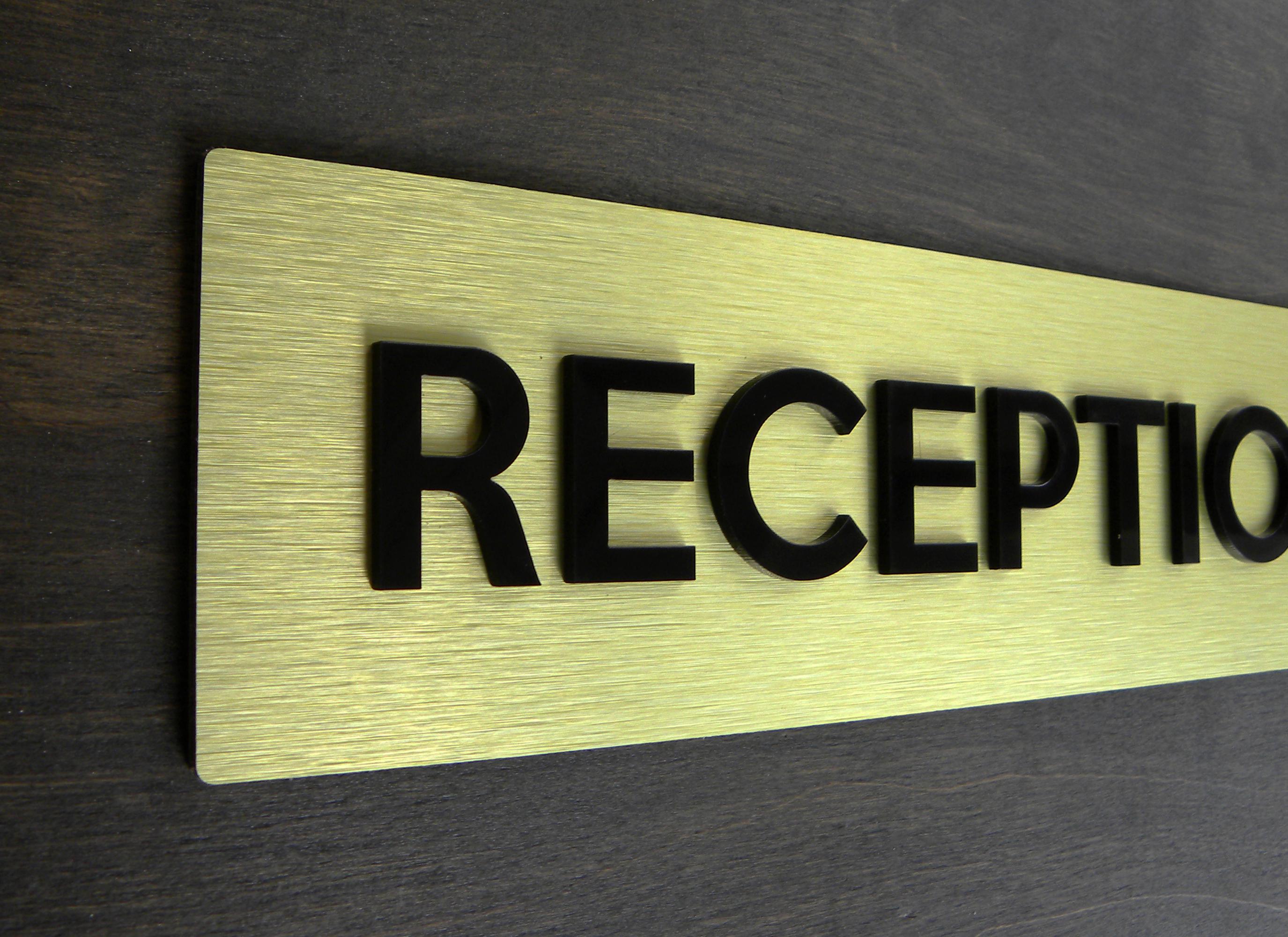 RECEPTION Sign - Modern Business Signs - Hotel Signage for Receptions ...