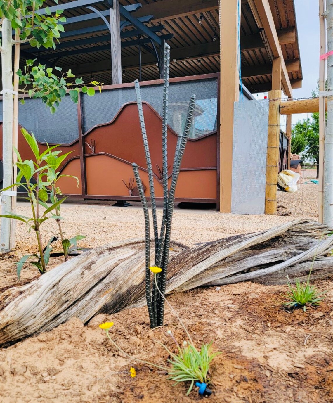 Metal Grass Yard Art Dark Green Textured Metal Grass Metal Etsy