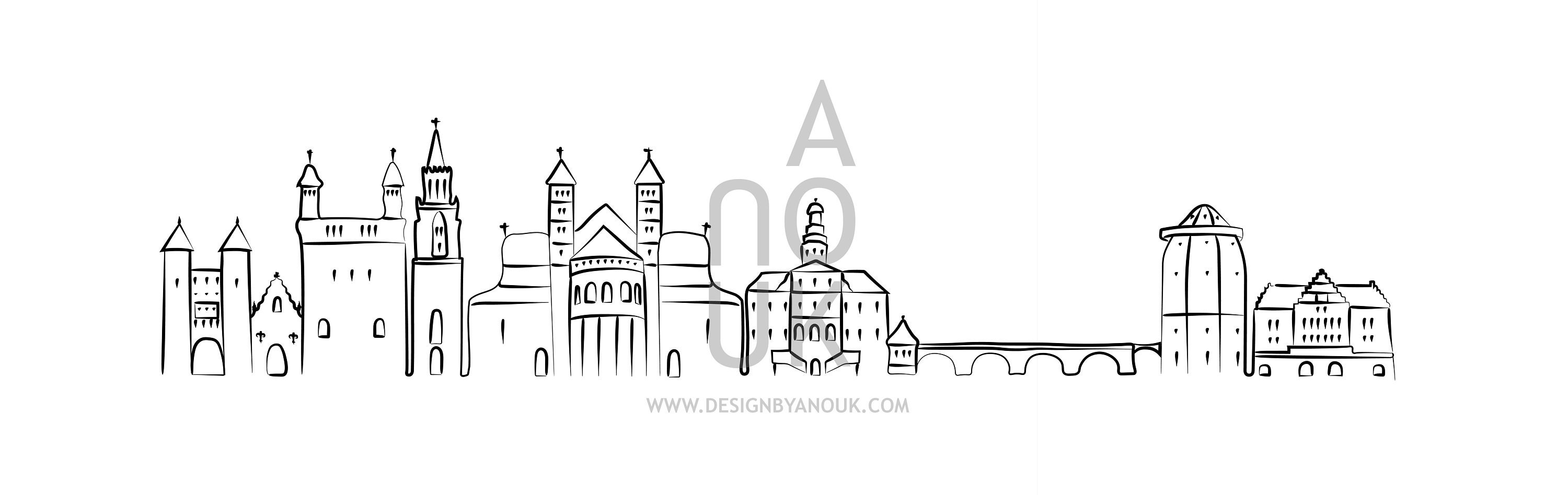 Skyline poster Maastricht in zwart/wit zonder lijst Etsy Nederland