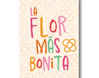 La Flor Más Bonita - Barcelona - Art Illustration Collection Print Paper Postcard A6 Spain Panot Modernisme Architecture Art Nouveau