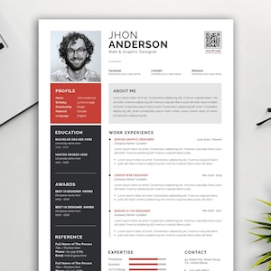 Professional Resume Template for Job Applications CV Cover Letter Template Modern ATS Friendly (Instant Download)