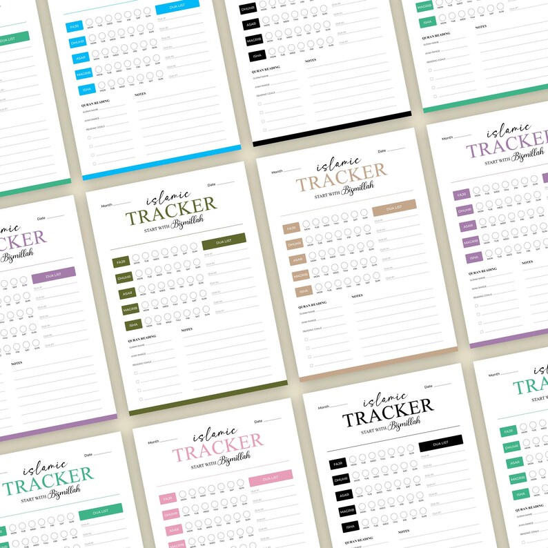 Islamic Daily Prayer Tracker | Quran and Dua Planner | Salah Log ...