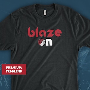 Phish Blaze On Vintage Black Portland Trailblazers Trey Anastasio Lot Tee Tri Blend T-shirt