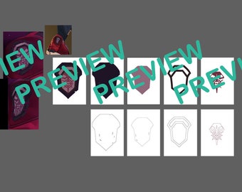 Vi shoulder patches printable vector design