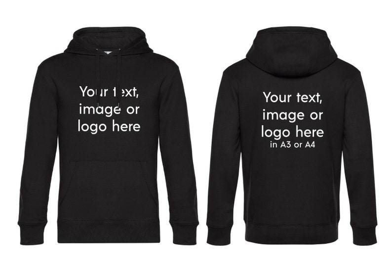 front & back print hoodie