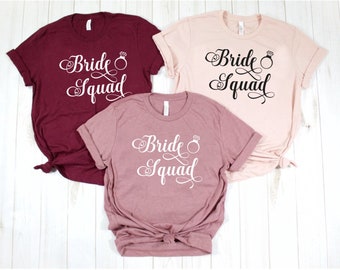 Bridal Bachelorette Party T-Shirt, Bridesmaid T-Shirt, Hen do tshirt, Hen Party T-shirt, Bride Squad T-Shirt