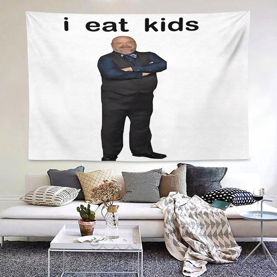 I Eat Kids Tapestry Funny Tapestries Meme Wall Hanging Flag Etsy
