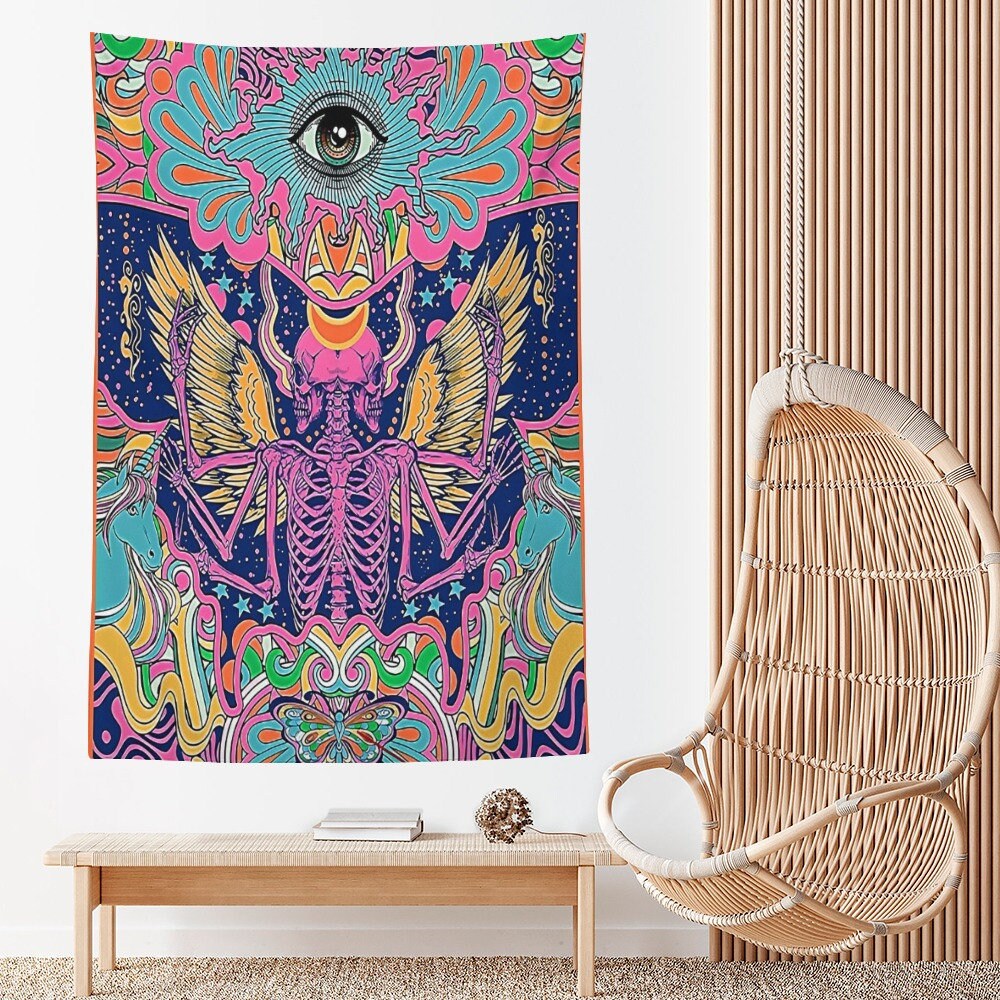 Trippy Skull Tapestry
