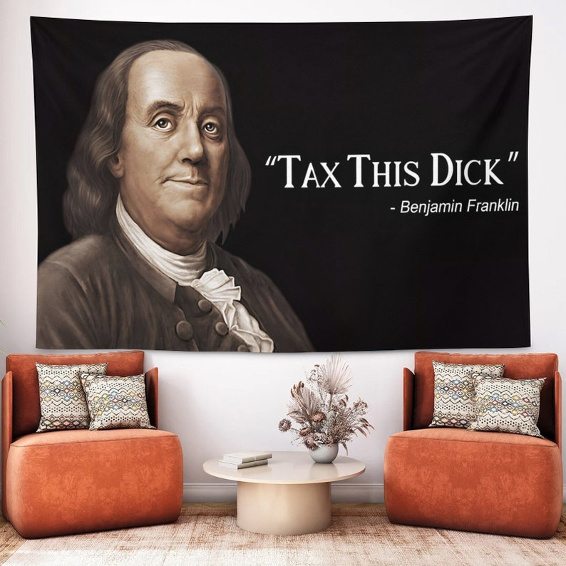 Benjamin Franklin Funny Flags for Room Guys Funny Tapestries Etsy Schweiz