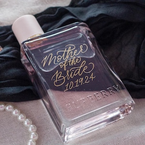 Custom Engraved Perfume Bottle Gift for Mom Dad Wedding Bridal Gift • Hand Engraved Fragrance with Personalized Name