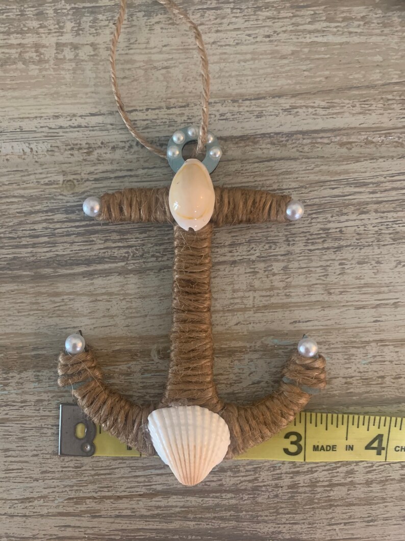 Coastal Christmas Coastal Anchor Beach Ornament Beach Decor Coastal Decor Christmas Ornament