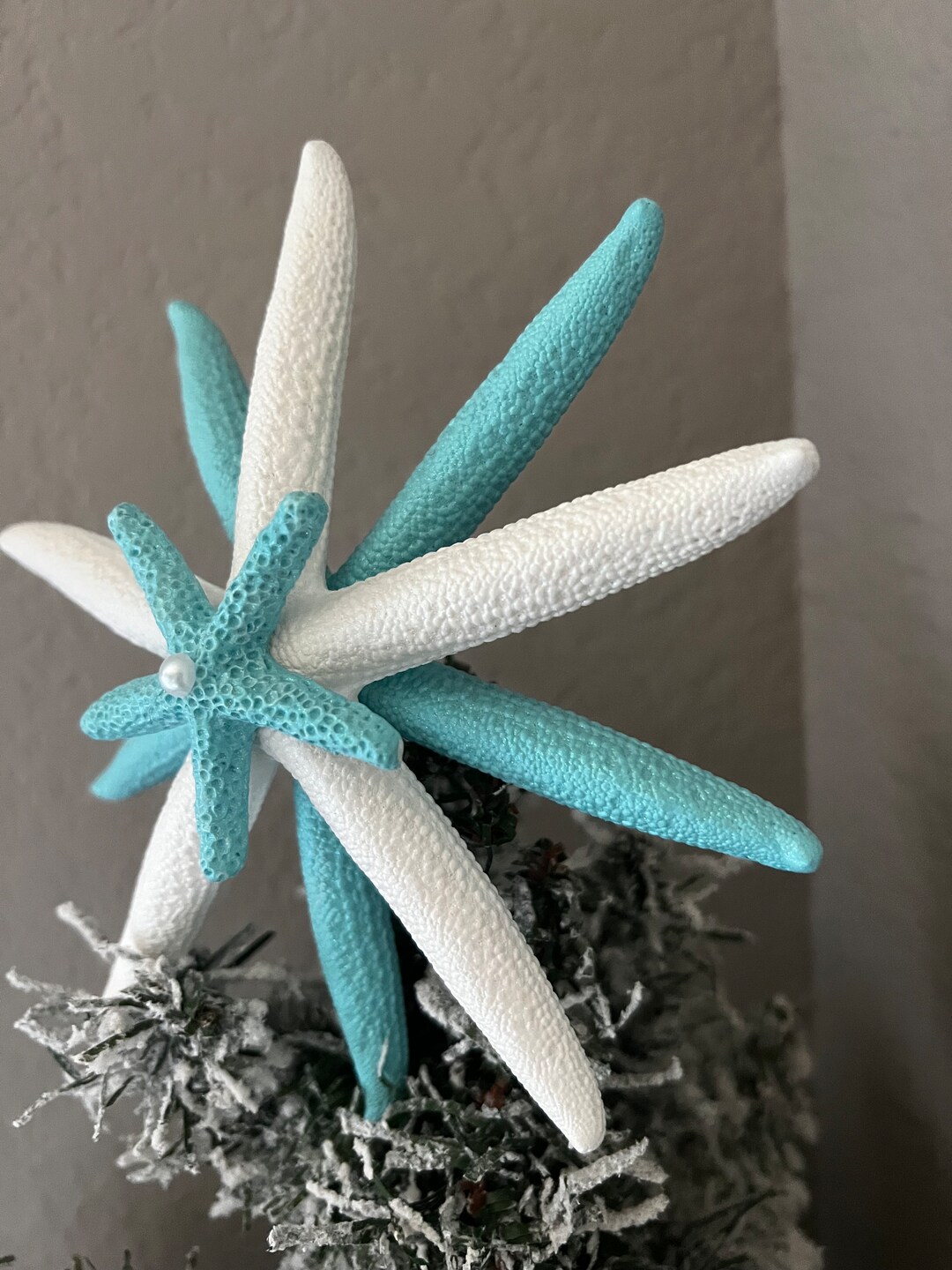 Starfsh Tree Topper- Rustc Coastal Nautcal Beach Chrstmas Ornament