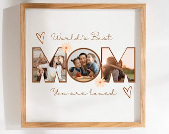 Gift for Moms Personalized DIY Photo Collage Wall Art for Mom | Ideal Birthday or Mother&#39;s Day Gift | Customizable with Your Own Photos