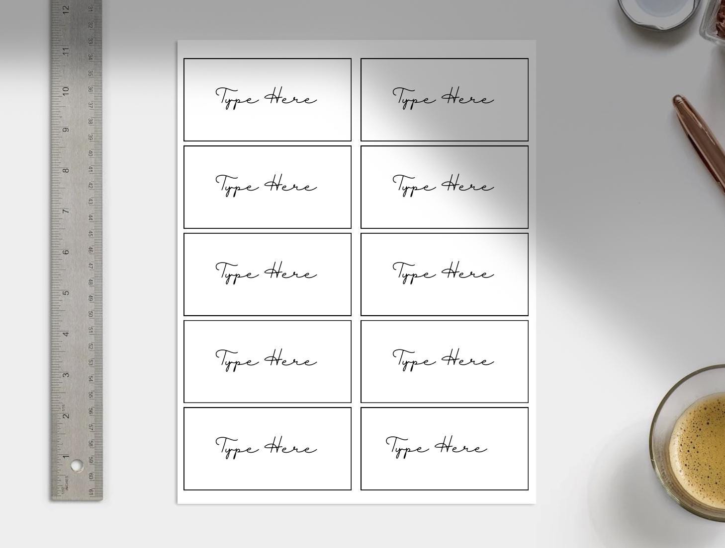 Customizable Address Labels Template: 4x2 Printable Mailing Labels ...