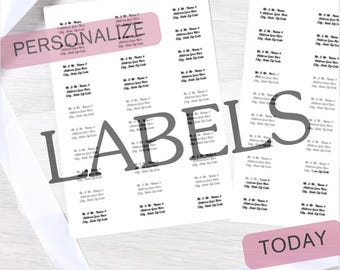 Customizable Label Template: Printable Labels for Organizing & Decorating (PDF File)