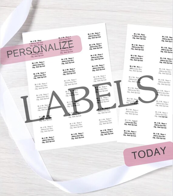 Customizable Printable Labels Personalized Printed Labels