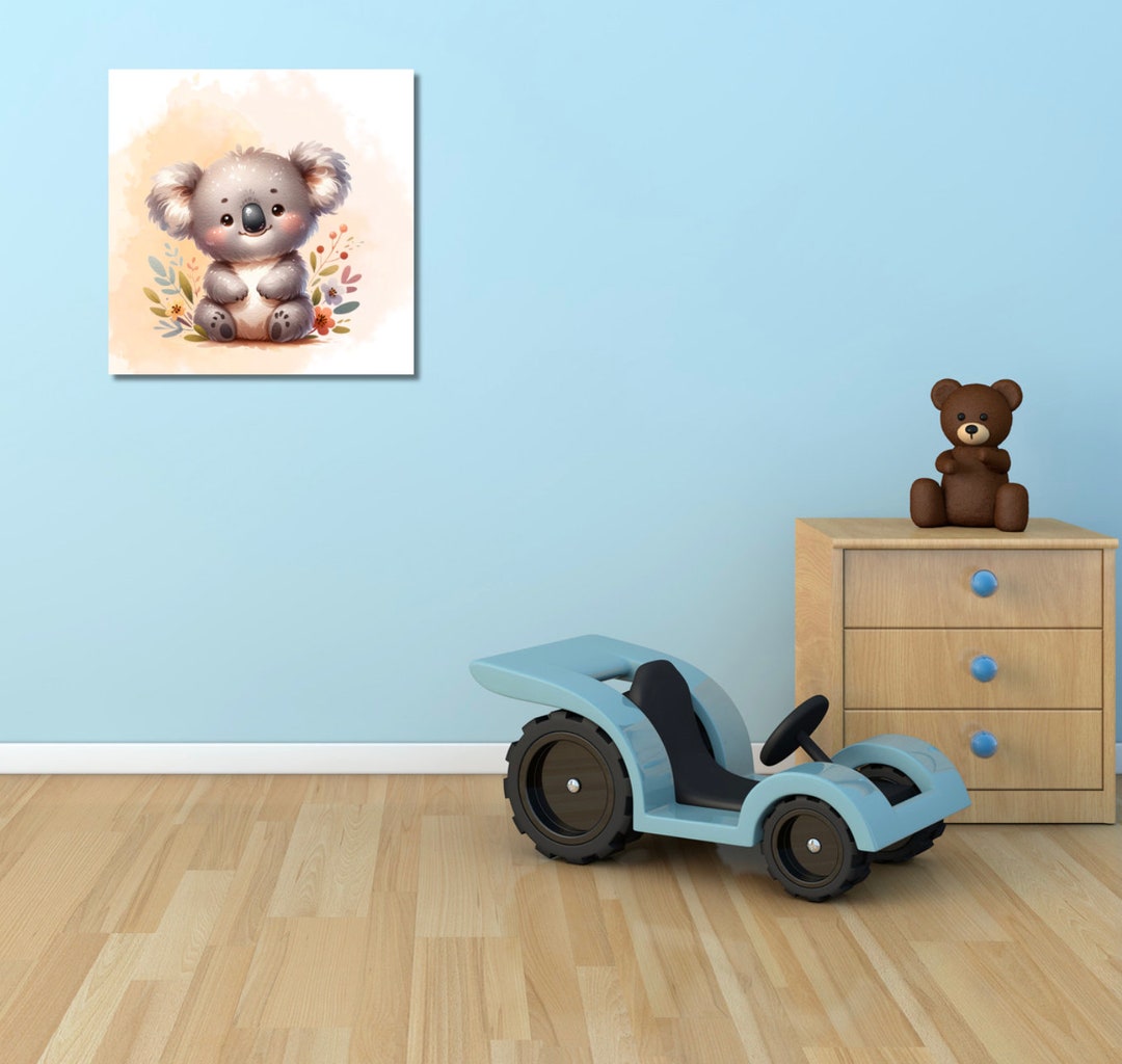 Adorable Baby Koala Nursery Wall Art & Sticker | Printable Design for ...
