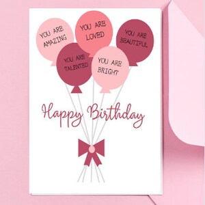 Biglietto di auguri di compleanno stampabile con citazioni positive - Diffondi gioia con un biglietto di auguri di buon compleanno ispiratore - Download digitale per amici/famiglia - Istantaneo