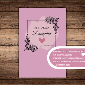 Diario, regalo de recuerdo reflexivo para madres e hijas, libro de recuerdos para madres, gran regalo para mamá, el mejor regalo, regalo único