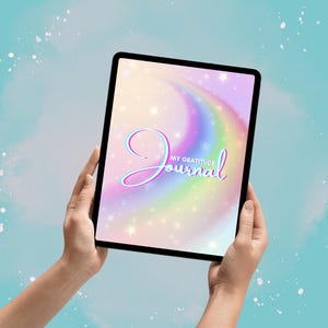 Rainbow Gratitude Journal: Daily Affirmations, Mindfulness Planner (Digital Download)