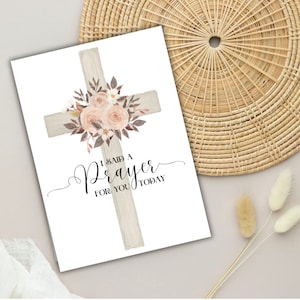 Biglietto di preghiera "Ho detto una preghiera per te oggi" / Biglietto di auguri religioso ispiratore per amici e familiari / Biglietto di condoglianze / Biglietto per la perdita di un animale domestico