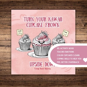 Attività di apprendimento socio-emotivo Libro tascabile per bambini Cupcake Emozioni Quaderno di lavoro Attività per bambini Emozioni Libro da colorare per bambini