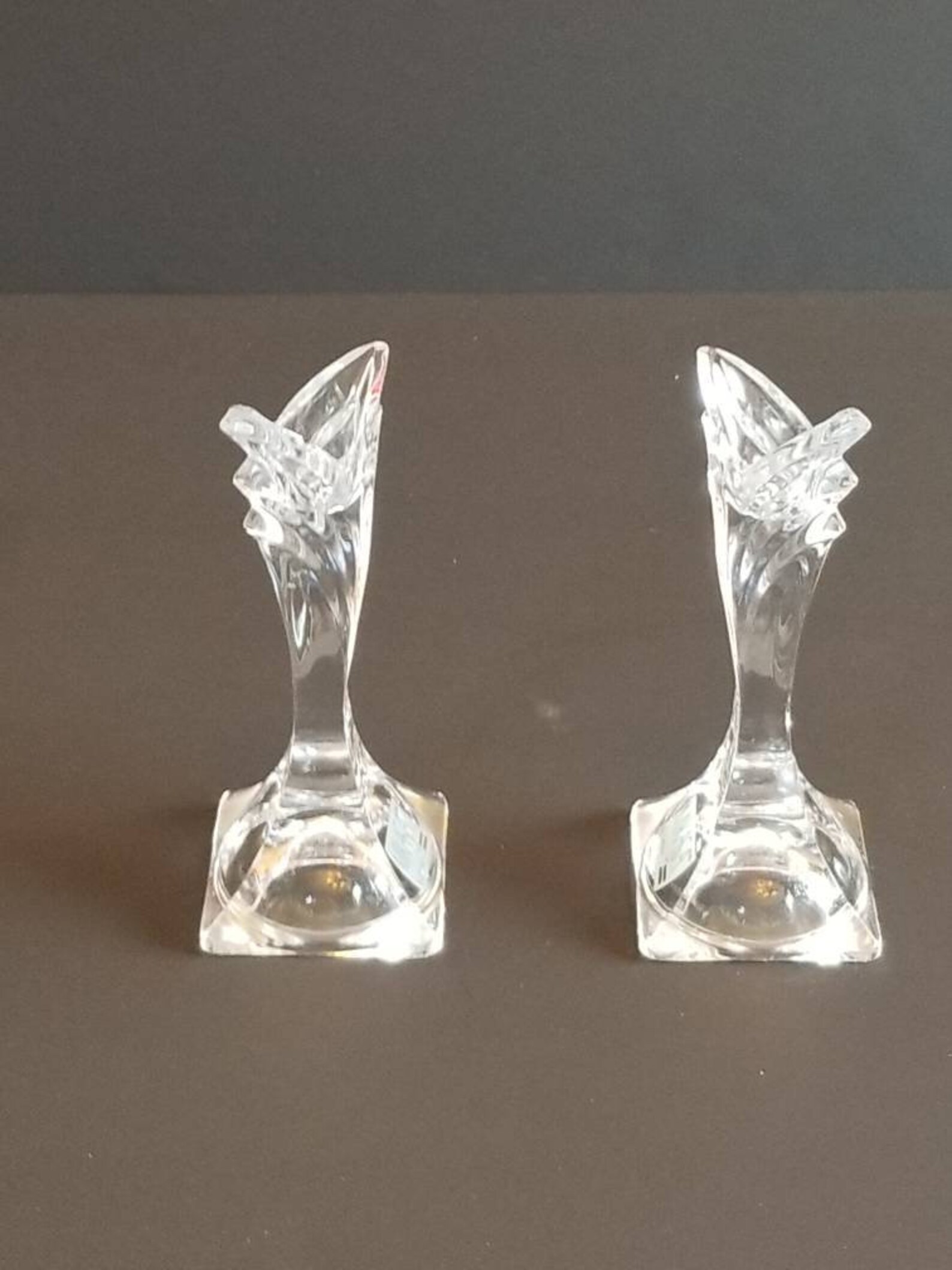 Vintage Mikasa Lead Crystal Candlesticks Etsy