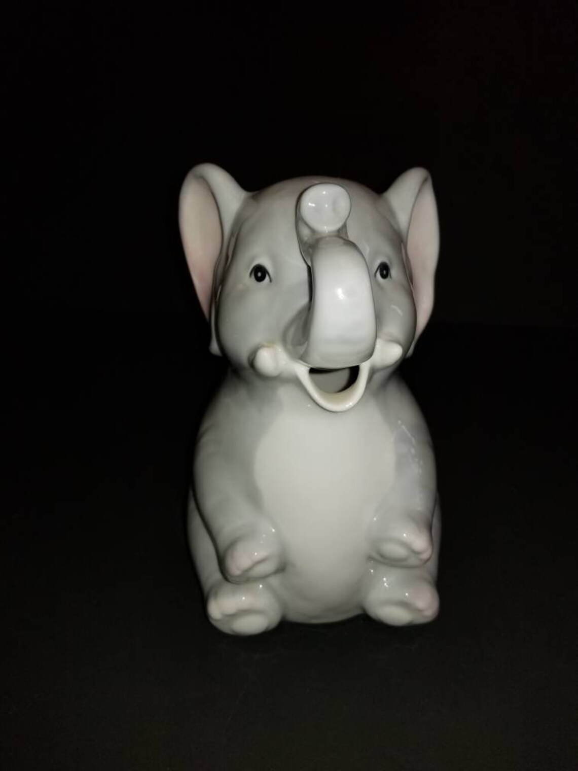 Vintage Ceramic Adorable Henriksen Elephant Pitcher. Tall at 8 Etsy