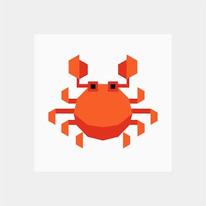 Crab Quilt Pattern | Beach Quilt Pattern | Digital PDF Download | 12 inches | Foundation Paper Piecing | FPP | Sea | Nautical