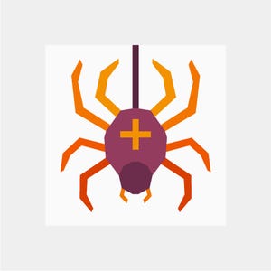 スパイダーキルトのブロックパターン |ハロウィンキルトパターン | PDF デジタルダウンロード | 12インチ|ファンデーションペーパーピーシング | FPP