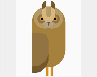 Long Eared Owl Quilt Pattern | Fall Quilt Pattern | Digital PDF Download | 12x16 inches | Foundation Paper Piecing | FPP | Woodlands