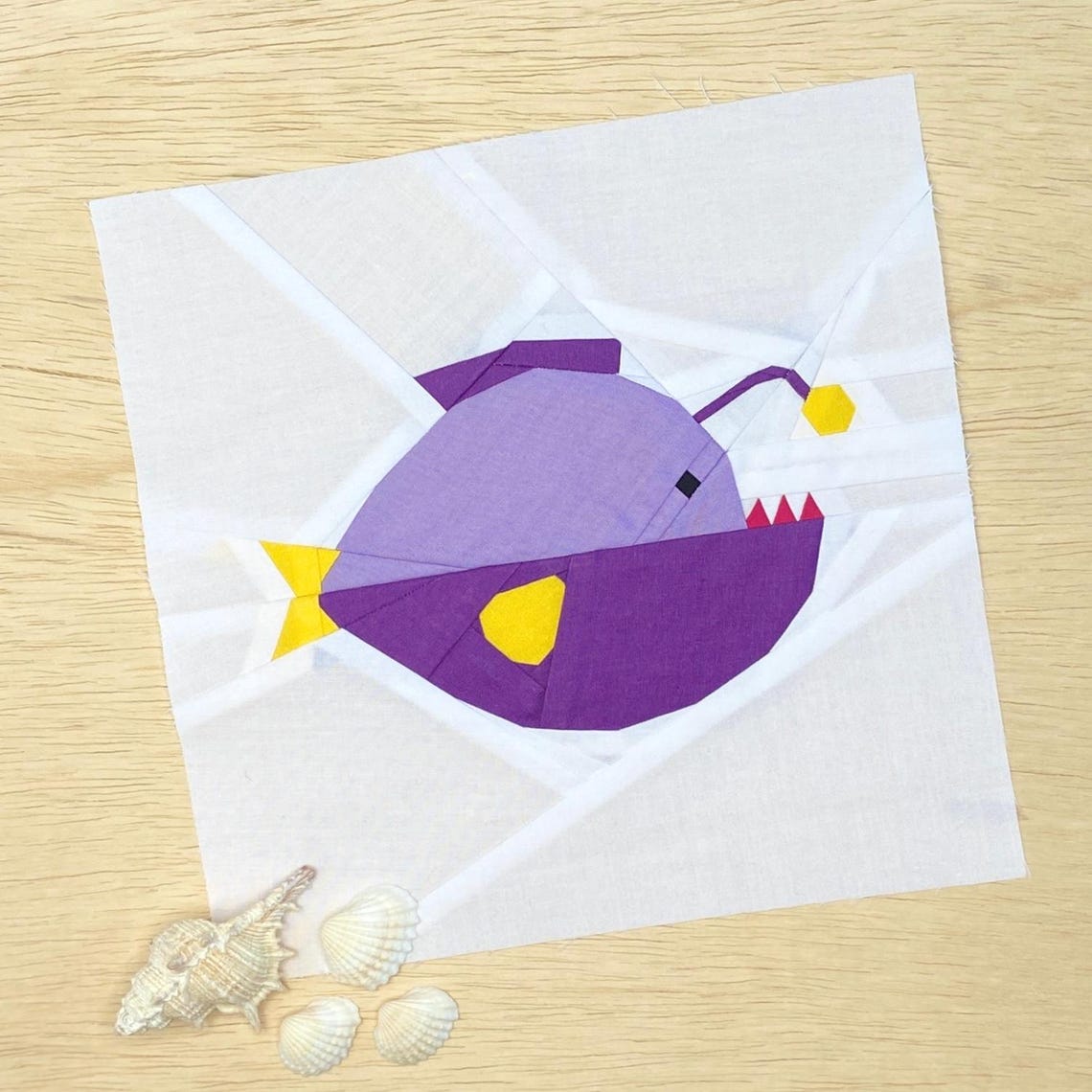 Devil Fpp Pattern Sea Devil Quilt Pattern | Fish Quilt Pattern | Digital PDF Download ...
