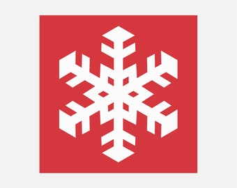 Snowflake II Quilt Pattern | Christmas Quilt Pattern | Digital PDF Download | 12 inches | Foundation Paper Piecing | FPP | Winter | Xmas