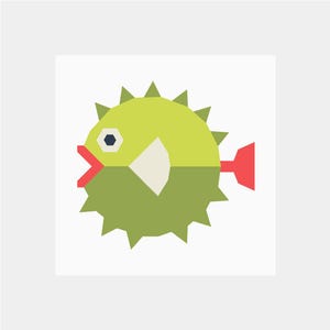Pufferfish Quilt Pattern | Fish Quilt Pattern | Digital PDF Download | 12 inches | Foundation Paper Piecing | FPP | Sea | Nautical