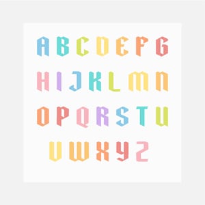 Gothic Uppercase Quilt Patterns | Alphabet Quilt | Digital PDF Download | Foundation Paper Piecing | FPP | Capital Letter | Upper Case