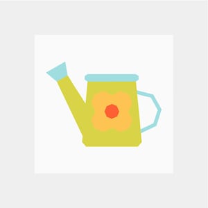 Watering Can Quilt Block Pattern | Garden Quilt Pattern | Digital PDF Download | 12 inches | Foundation Paper Piecing | FPP | Easter| Spring