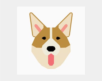 Welsh Corgi Quilt Pattern | Dog Quilt Pattern | Digital PDF Download | 12 inches | Foundation Paper Piecing | FPP | Puppy