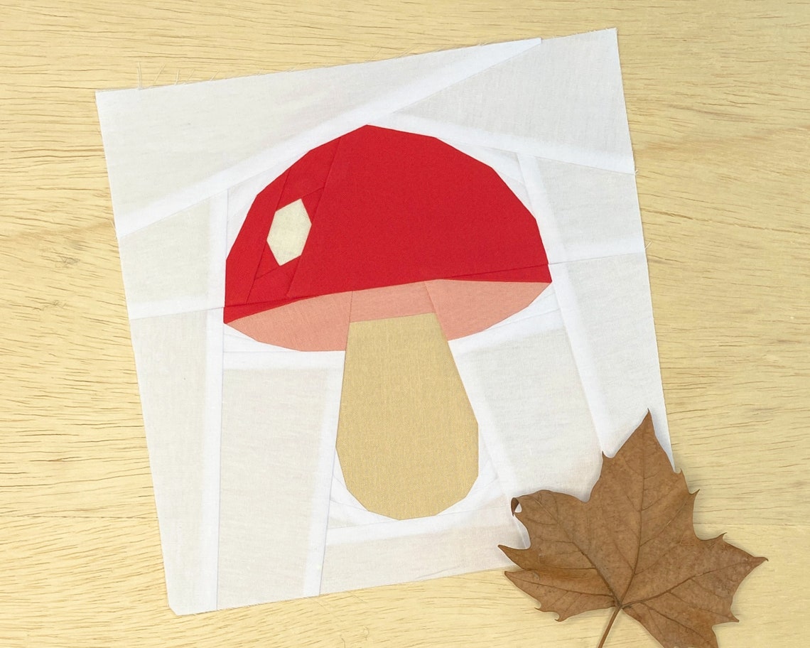 Mushroom Quilt Pattern PDF Fall Quilt Pattern Etsy