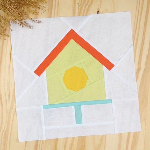 BIRD HOUSE quilt pattern | PDF Download | Paper Piecing | Spring | Garden | Easter