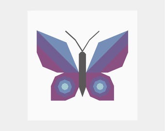 Butterfly Quilt Block Pattern | Spring Quilt Pattern | Digital PDF Download | 12 inches | Foundation Paper Piecing | FPP | Garden | Easter