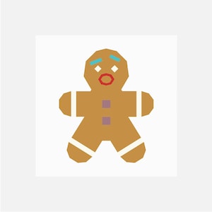Gingerbread Man Quilt Block Pattern | Christmas Quilt Pattern | Digital PDF Download | 12 inches | Foundation Paper Piecing | FPP | Winter