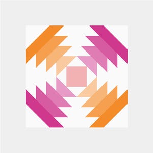 Pineapple Quilt Block Pattern | Geometric Quilt Pattern | Digital PDF Download | 6,8,10 inch | Foundation Paper Piecing | FPP
